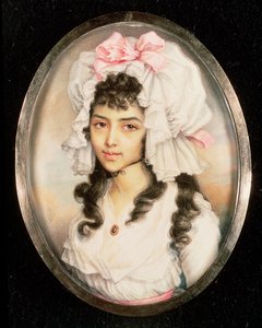 Retrato en miniatura de una niña